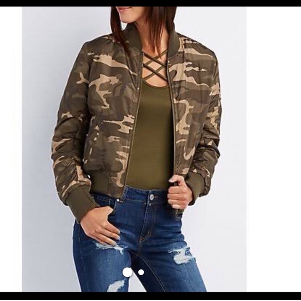 Camo bomber jacket